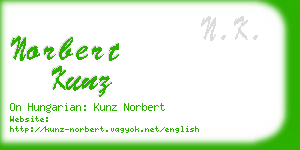 norbert kunz business card